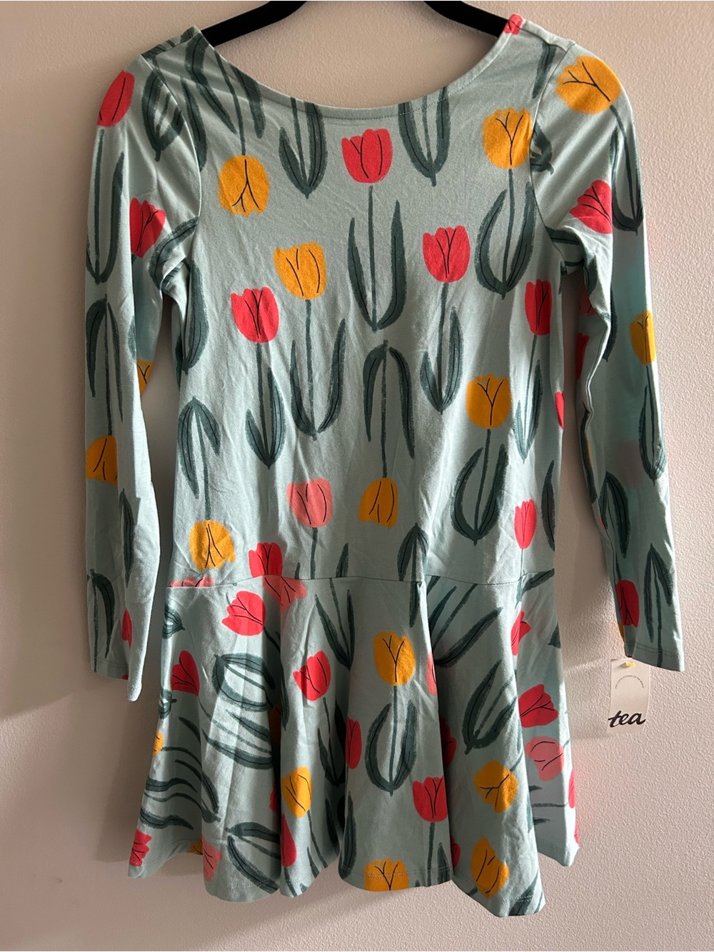 NWT Tea Collection Drop Waist Skater Dress Painted Tulip Size 12